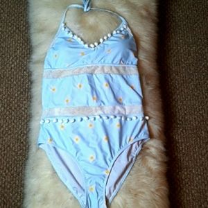 NWOT 1 piece daisy bathing suit